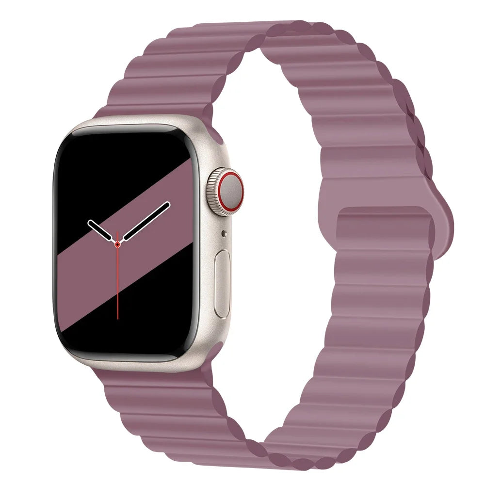 Lightweight Silicone Magnetic Band for Apple Watch