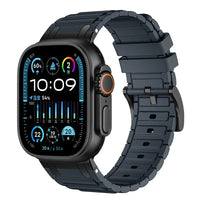 Silicone and Metal Hybrid Strap for Apple Watch Ultra