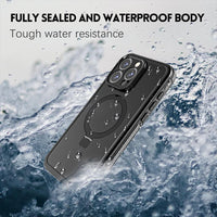 360° Full Body Protection Waterproof Case with Metal Kickstand for iPhone 15 Series