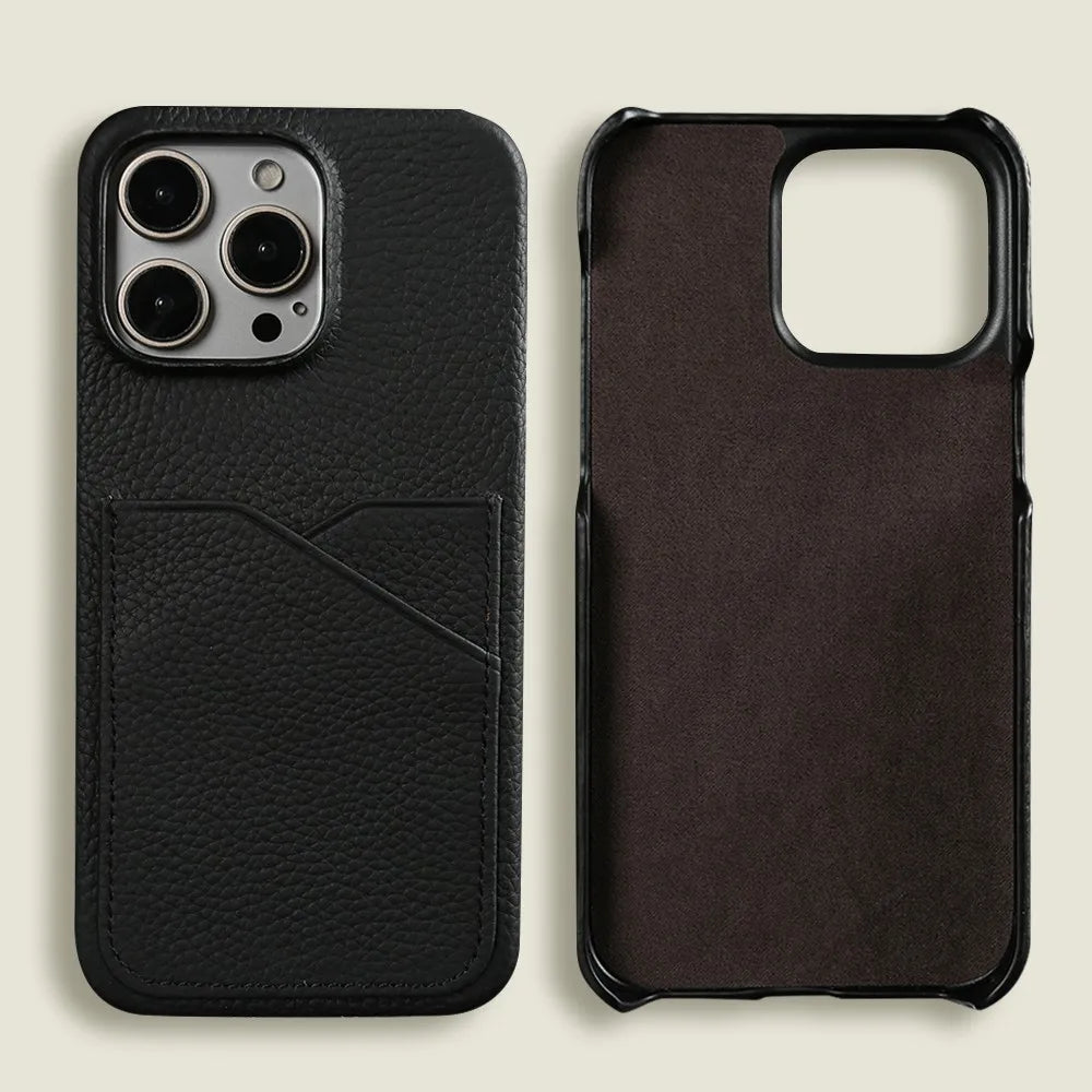 Genuine Leather Case with Card Slots iPhone 15 Series