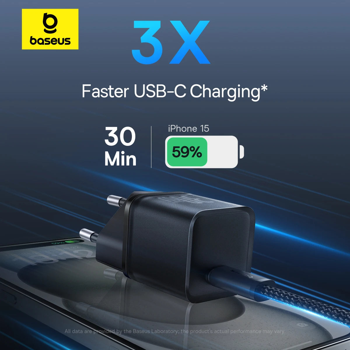 Baseus 30W GaN Charger: Type C Charger with PD QC Fast Charging Support