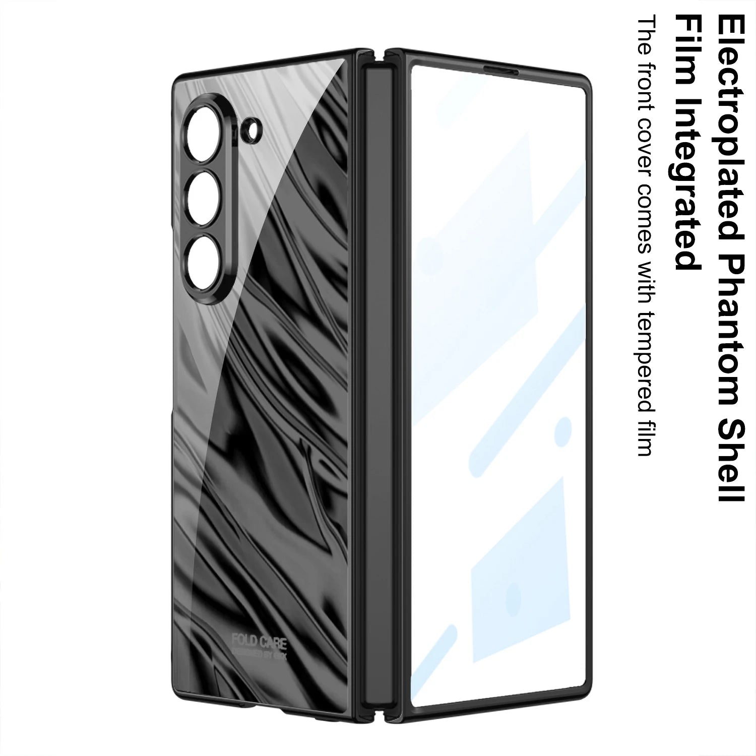 Wave Pattern Magnetic Hinge Hard PC Case with Screen Protector for Samsung Galaxy Z Fold 6