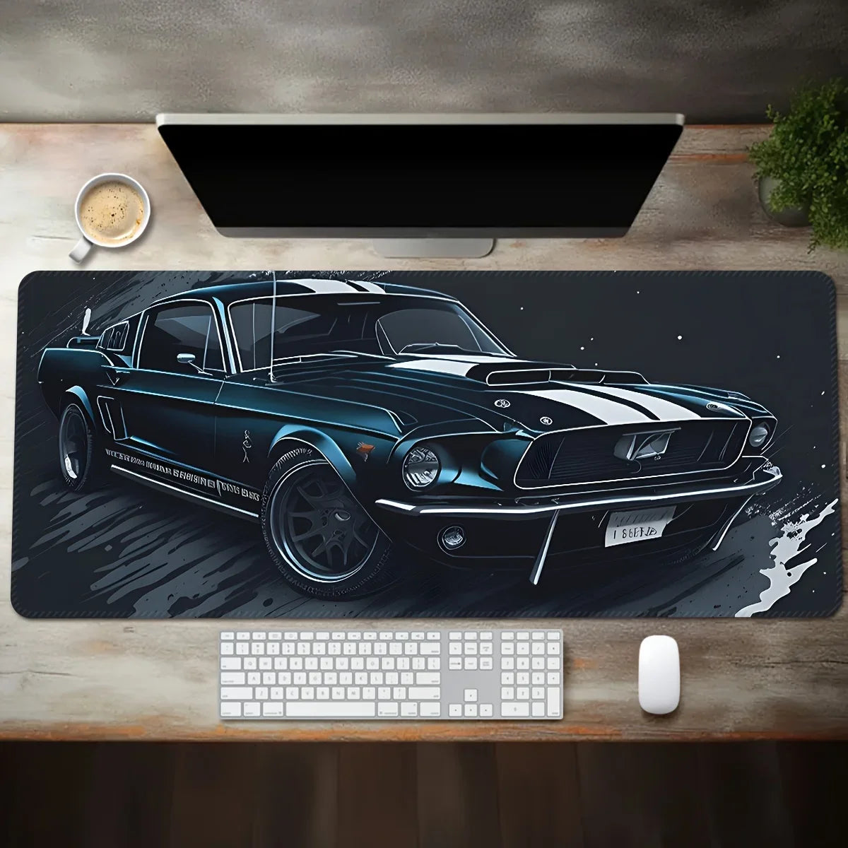 Cool Sports Car Print Large Mouse Pad