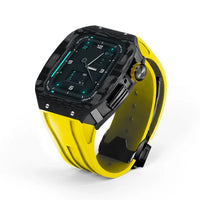 Luxury Carbon Fiber Case with Fluorine Rubber Strap for Apple Watch