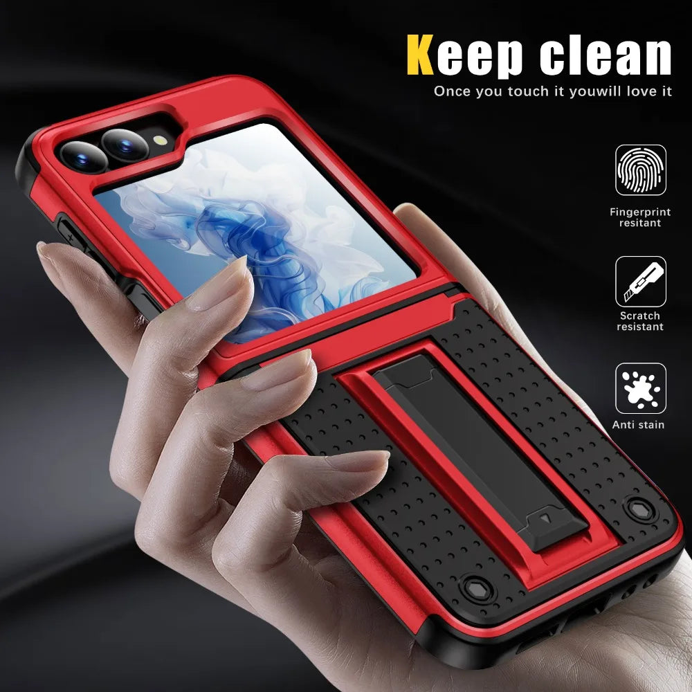 Shockproof Plastic Hard Shell Case with Hinge Protection for Samsung Galaxy Z Flip 6 – Ultimate Durability and Safety