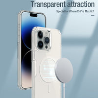 Magsafe Transparent Clear Soft Silicone Case for iPhone 15 Series