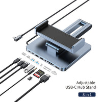 WiWU Aluminum Foldable Tablet Stand with USB Hub