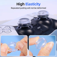 Transparent Thumb Grip Caps for PlayStation 5 Controller