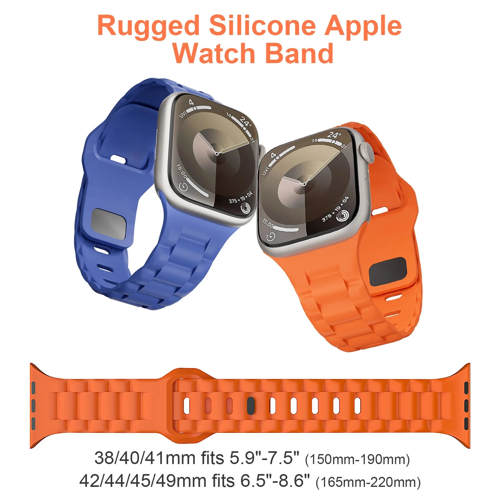 Rugged Sport Silicone Strap for Apple Watch