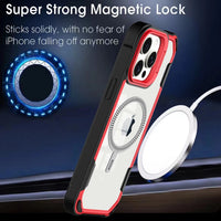 Magnetic Transparent Lens Holder Phone Case with Invisible Stand for iPhone 15 Series