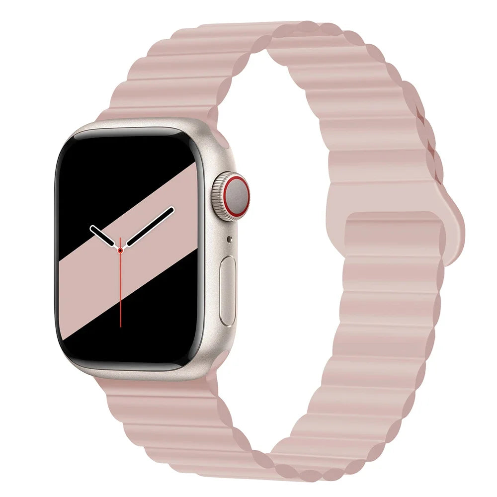 Lightweight Silicone Magnetic Band for Apple Watch