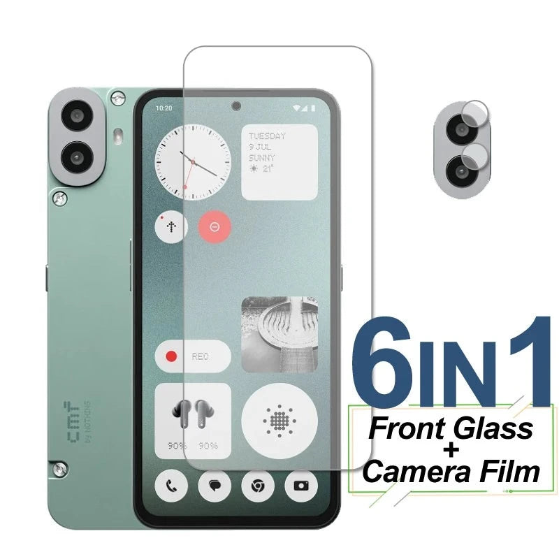 Tempered Glass Screen Protector and Rear Camera Lens Film for Nothing CMF Phone 1