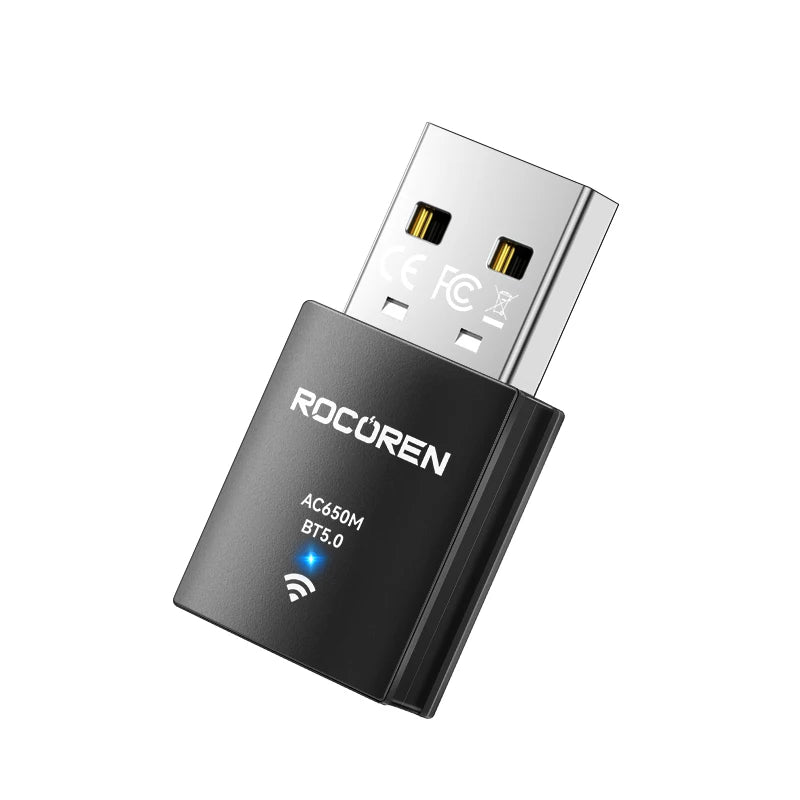 Rocoren 2-in-1 WiFi & Bluetooth USB Adapter