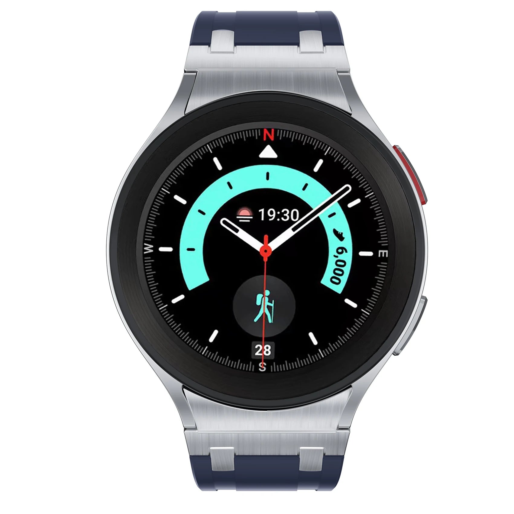 Liquid Silicone & Metal Strap for Samsung Galaxy Watch 6 and Galaxy Watch 6 Classic