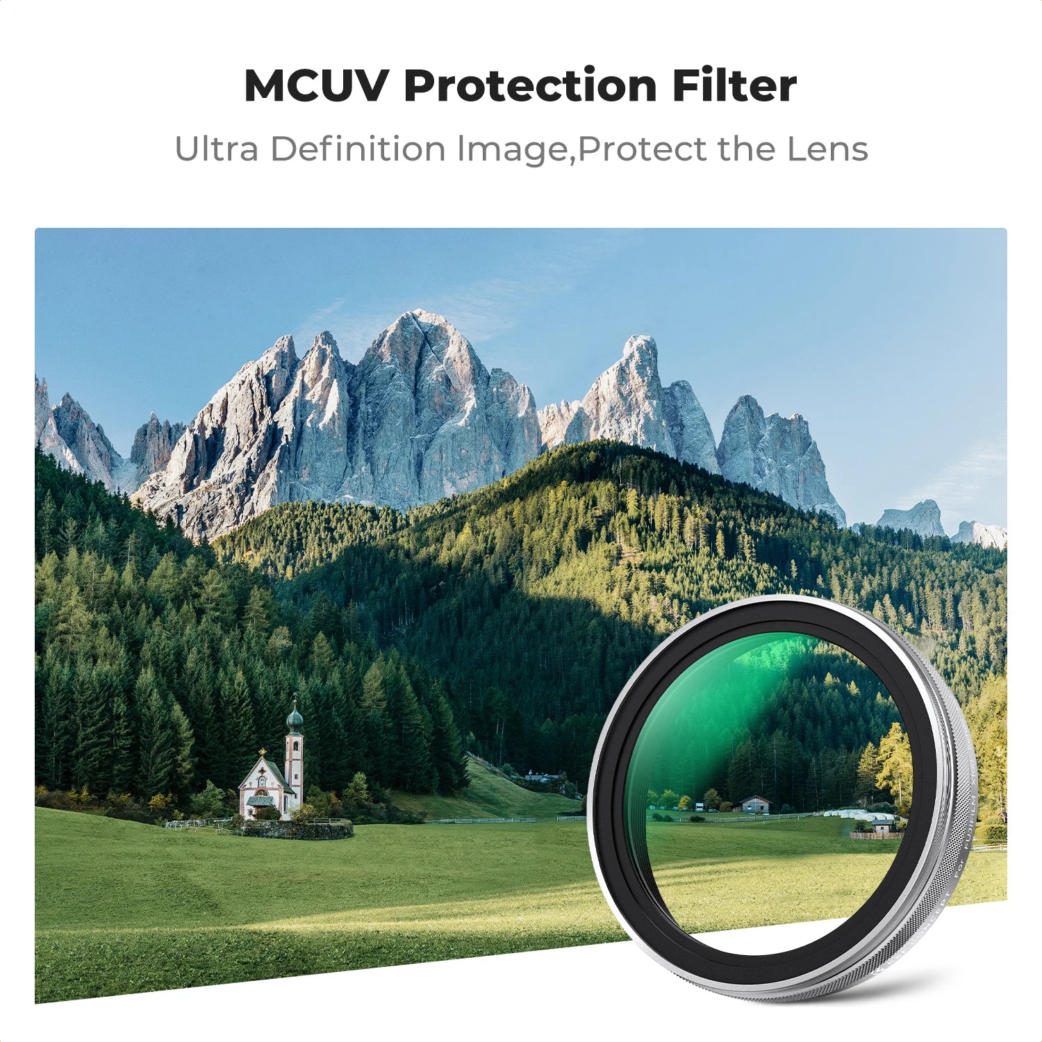 K&F Concept MCUV Black Mist 1/4 Filter Kit with Metal Square Lens Hood for Fujifilm X100 Series