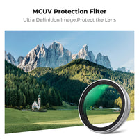 K&F Concept MCUV Black Mist 1/4 Filter Kit with Metal Square Lens Hood for Fujifilm X100 Series