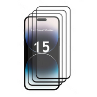 Tempered Glass Screen Protector and Camera Lens Film Set for iPhone 15 Series