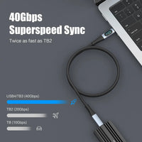 Bonola 240W Thunderbolt 4 USB-C to Type-C Data Cable