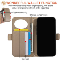 Luxurious Crossbody Zipper Wallet Case for iPhone 16 Series