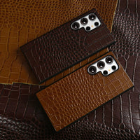 Luxury Genuine Leather Magnetic Case for Samsung Galaxy S24 Series