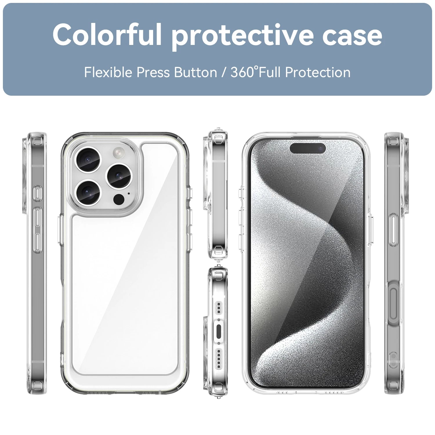 Colorful Shield Shockproof Phone Case for iPhone 14 Series