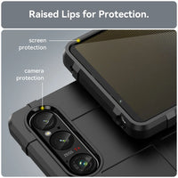 Rugged Shield Non-slip Texture Shockproof Soft TPU Silicone Protective Back Case for Sony Xperia 1 VI