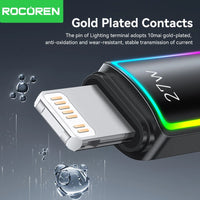 Rocoren PD 27W USB-C to Lightning Data Cable