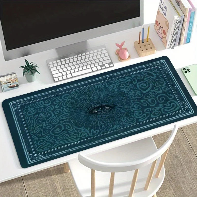 Blue Retro Design Gaming Mouse Pad