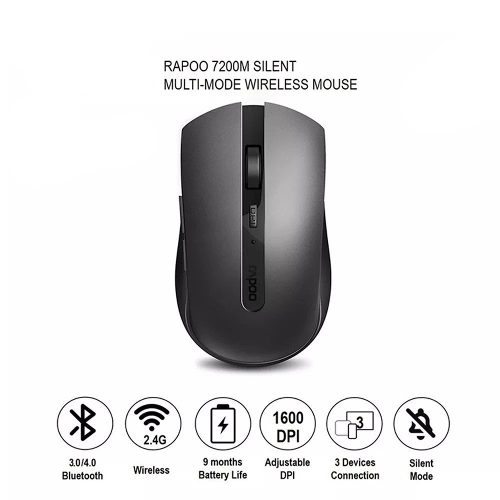 Rapoo 7200M Multi-Mode Wireless Mouse