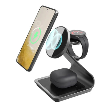 Bonola Magnetic 3-in-1 Wireless Charging Station for Samsung Galaxy Phones