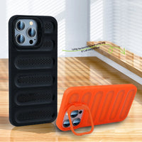 Hard Shell Heat Dissipation Protective Shockproof Phone Case with Lens Holder for iPhone 15 Series