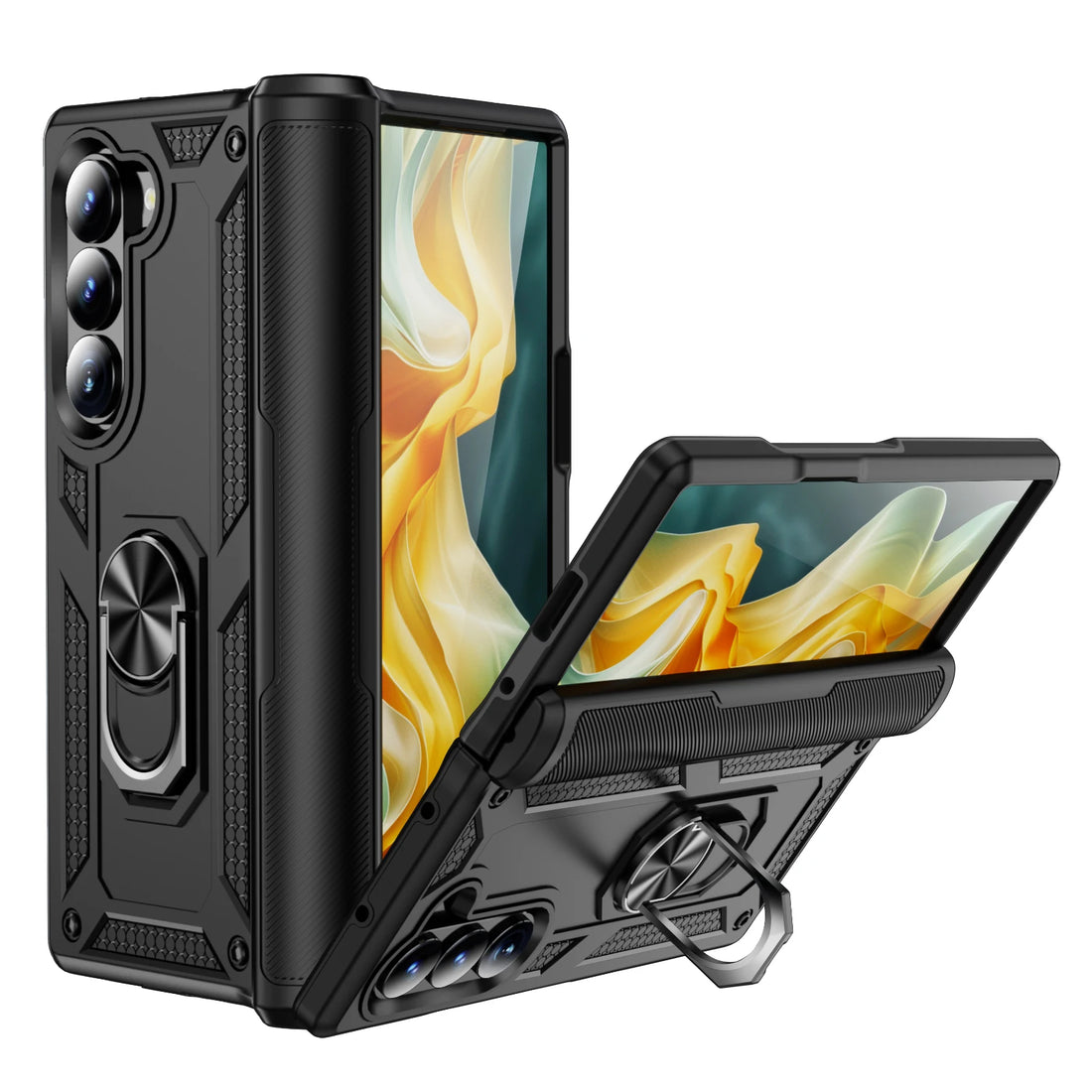 Non-Slip Heavy Duty Bag Case with Metal Ring for Samsung Galaxy Z Fold 6 – Ultimate Protection