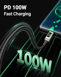 ACEFAST 100W USB-C to USB-C Fast Charging Cable with LED Display