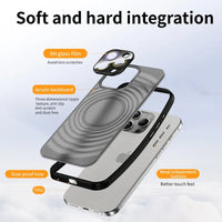 Luxury Shockproof Matte Case with Glass Lens Protector & Metal Buttons for iPhone 16 Series