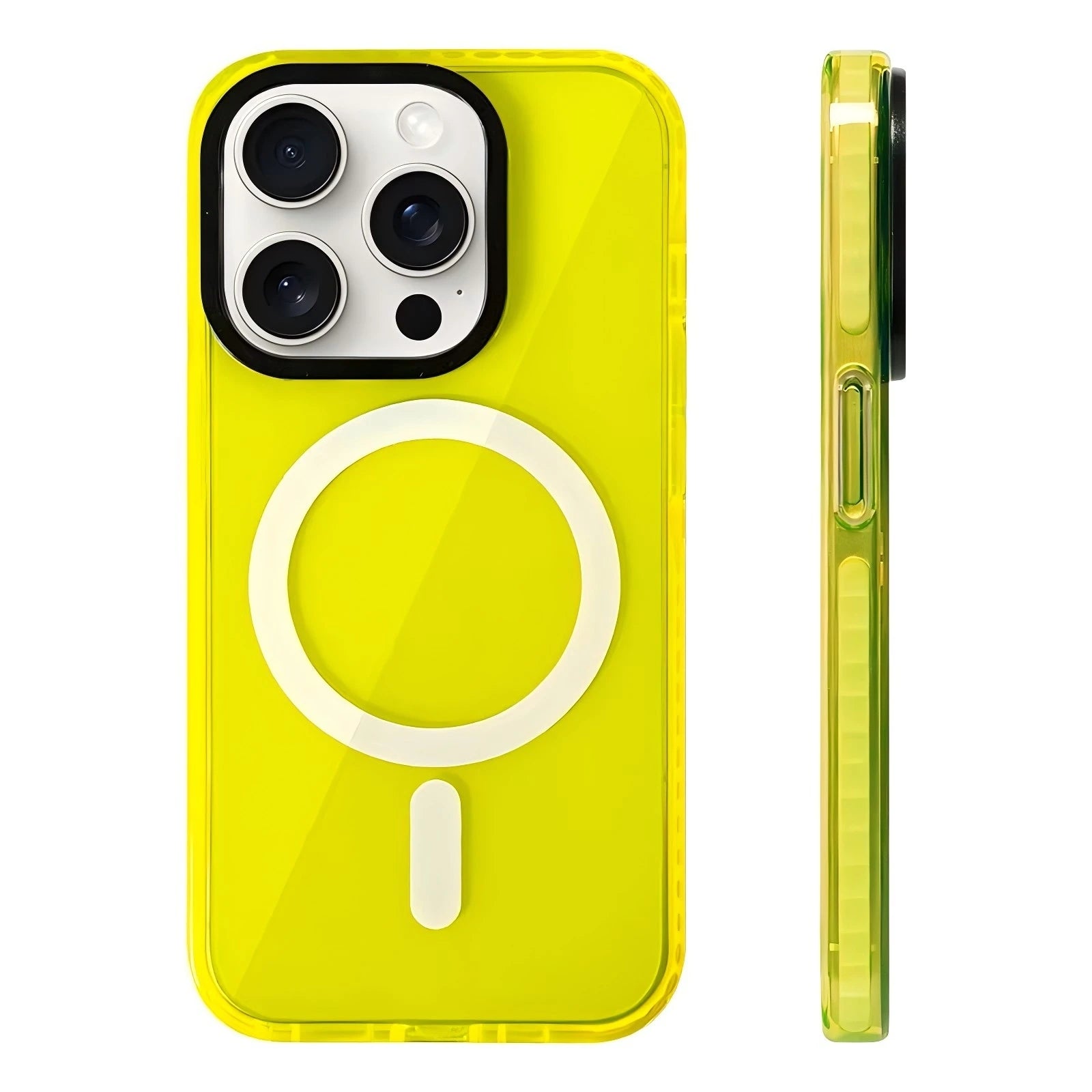 Vivid Neon Soft Silicone MagSafe Case for iPhone 15 Series