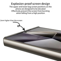 Luxury Metallic Lacquer Leather Phone Case for Samsung Galaxy S24 Ultra