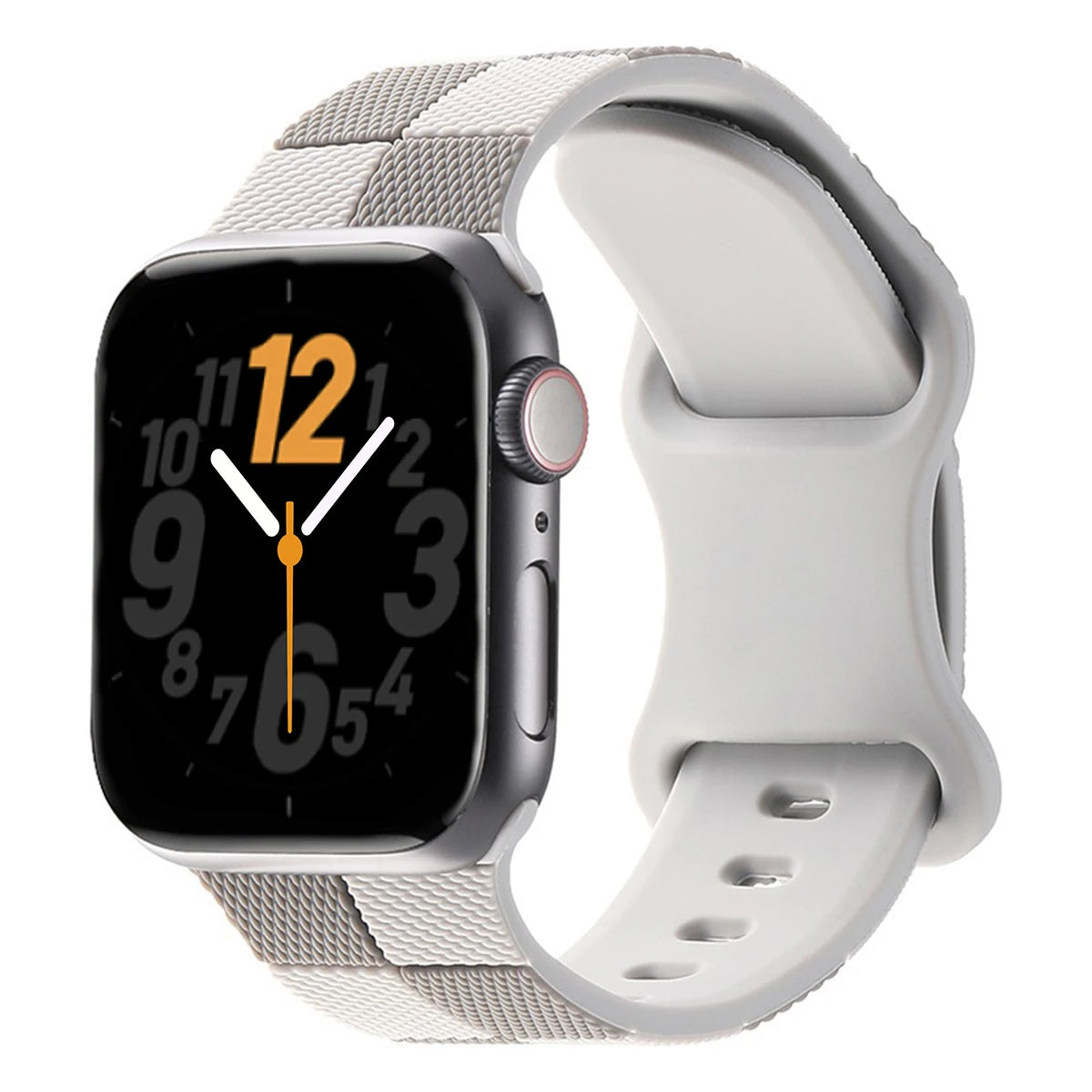 Checkered Two-Color Silicone Strap for Apple Watch