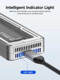 ORICO 40Gbps USB4 M.2 SSD Enclosure 8TB with Cooling Fan