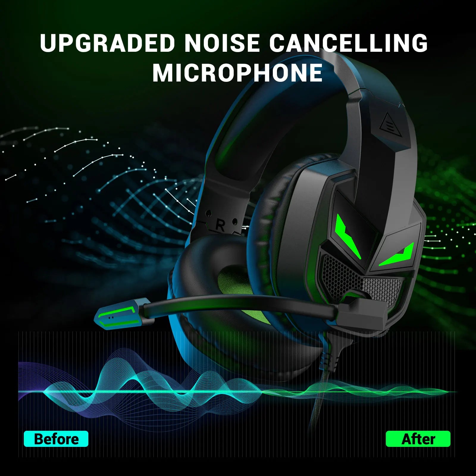 EKSA Fenrir PC Gaming Headphones with Noise Cancelling Microphone