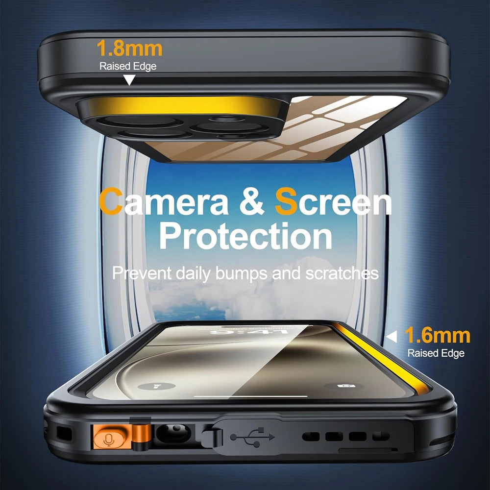 12FT Shockproof and IP68 Waterproof Case for iPhone 16 Series