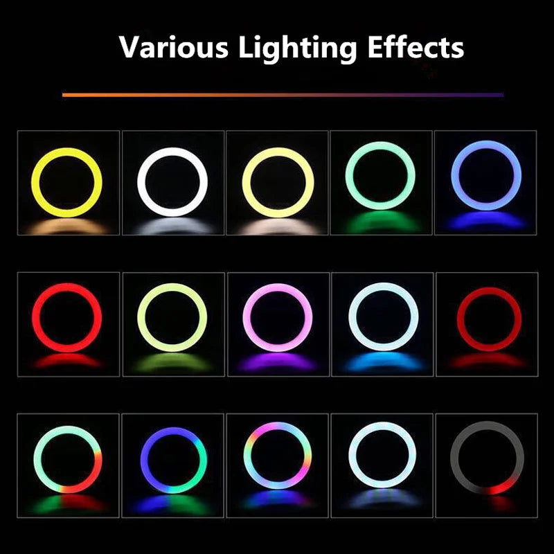 13-Inch RGB LED Ring Light with Remote Control