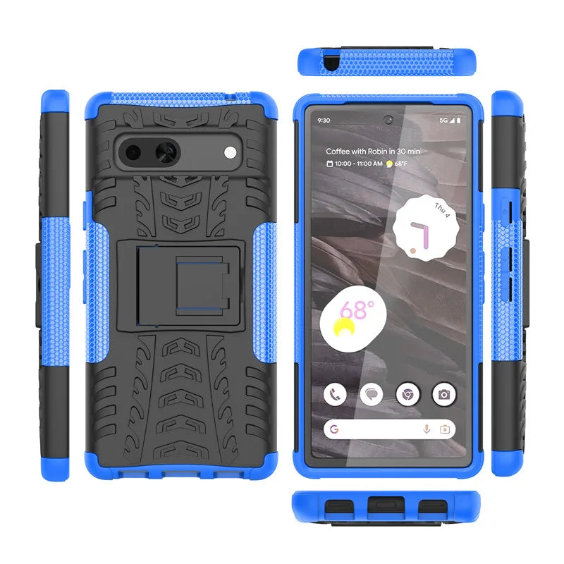 Armor Holder Bumper Shield Protective Phone Case for Google Pixel 7a