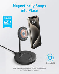 Anker PowerWave 2-in-1 Magnetic Wireless Charger & Stand