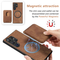 Magnetic Leather Wallet Case with Card Holder for Samsung Galaxy S23 Series