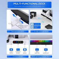 RGB Charging Dock with Cooling Fan for PlayStation 5 Slim