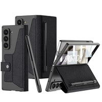 Premium Flip Leather Back Stand Case with Pen Holder for Samsung Galaxy Z Fold 6