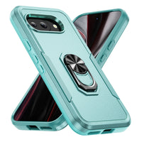 Google Pixel 9A Armor Shockproof Case with Metal Ring Holder