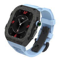 Luxury Carbon Fiber Case & Sport Silicone Strap Kit for Apple Watch