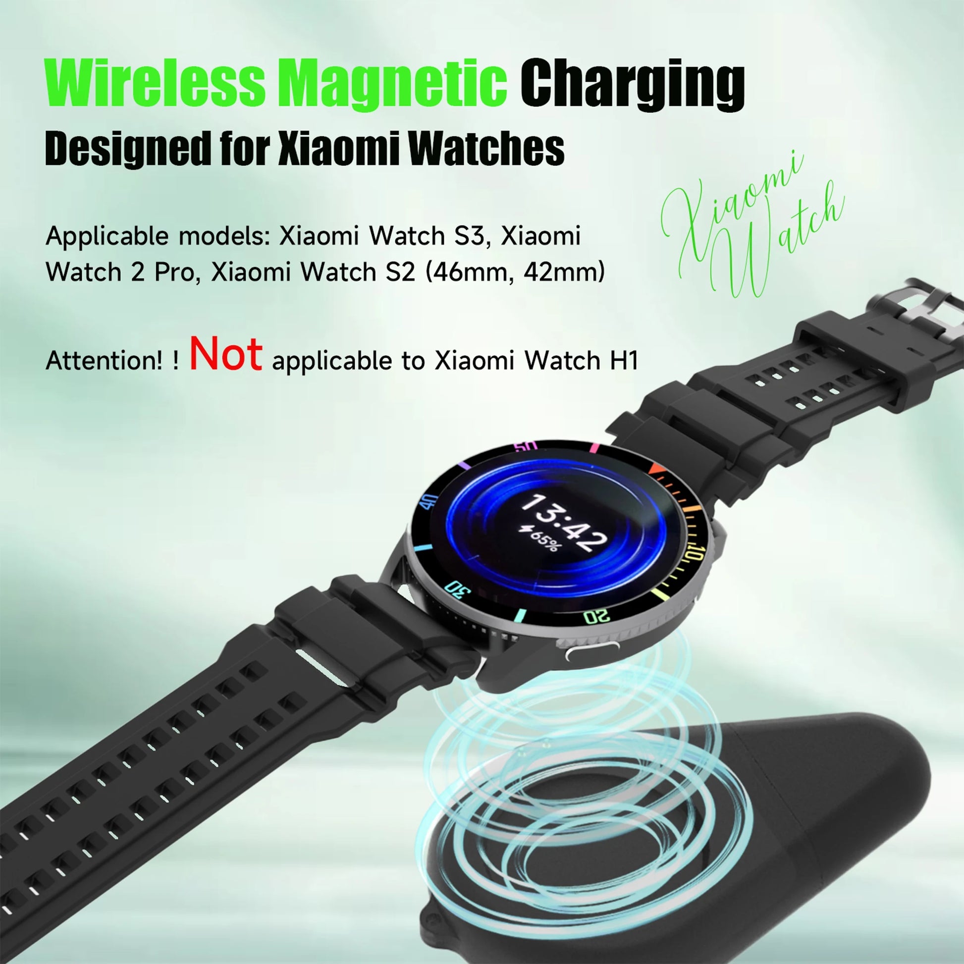 MOSHOU Wireless Charger Portable Magnetic USB Charger for Xiaomi Watch S3