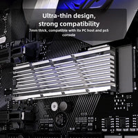 Aluminum M.2 2280 SSD Cooler with Thermal Pads for Enhanced Performance